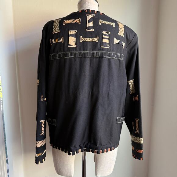 Yak Magik Reversible Embroidered Cotton Silk Jacket Small Made in Nepal - Picture 4 of 10
